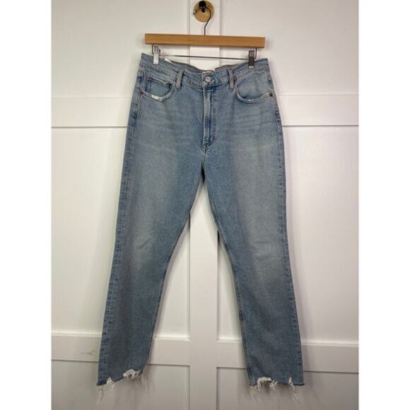 NEW Agolde Merrel Mid Rise Denim Straight Jeans in wash Astray Size: 31 - Picture 2 of 9
